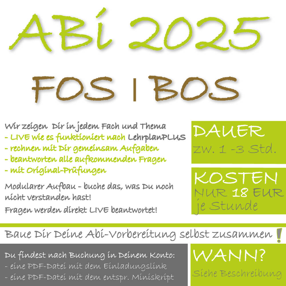 FOS | BOS LIVE KURSE ABi 2025