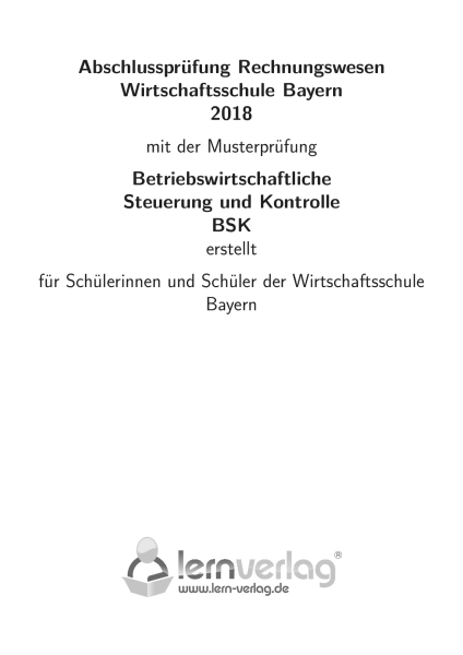 Mittlerer Schulabschluss Rechnungswesen Wirtschaftsschule Bayern 2018